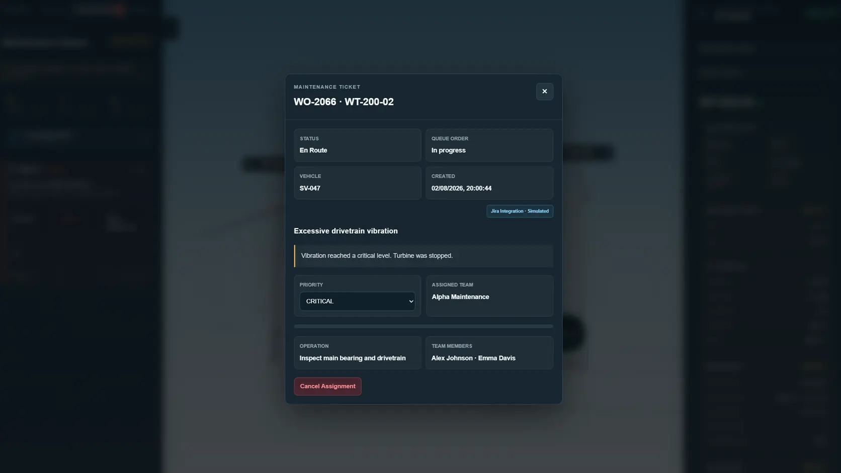 WindTwin fault detection to asset recovery workflow